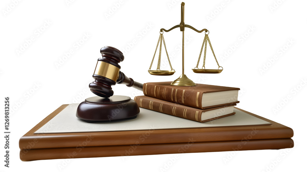 Legal Gavel and Scales Brown Justice Symbols, Courtroom Theme for Law Displays, isolated on transparent background. Legal Gavel and Scales Brown Justice Symbols, Courtroom Theme for Law Displays, isolated on transparent background.