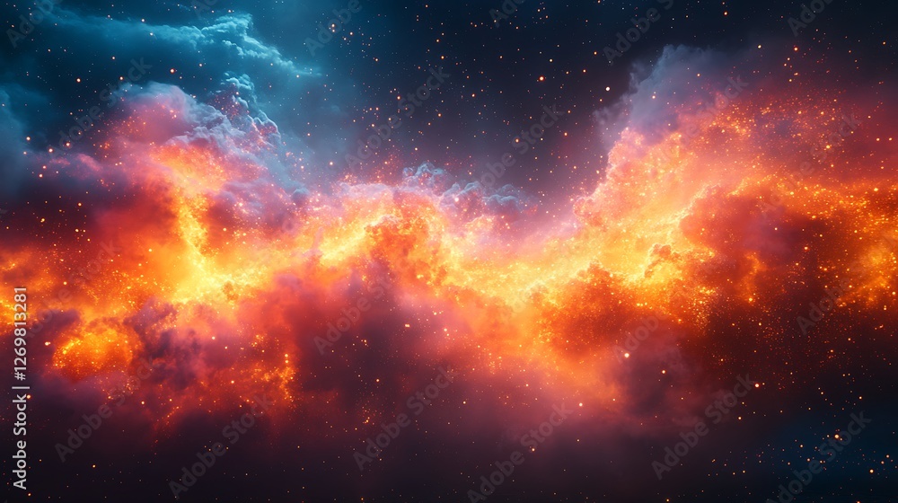 Motion infused artistic explosion of glowing colors representing filmmaking inspiration Motion infused artistic explosion of glowing colors representing filmmaking inspiration
