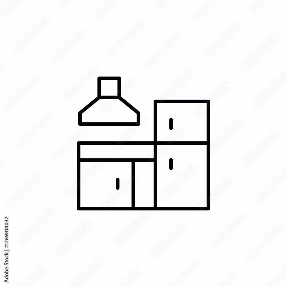 kitchen interior icon sign vector kitchen interior icon sign vector