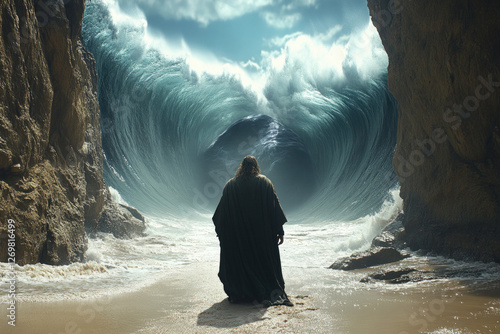 A dramatic scene of Jonah a...