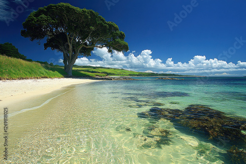 A serene beach on Herm, Cha...