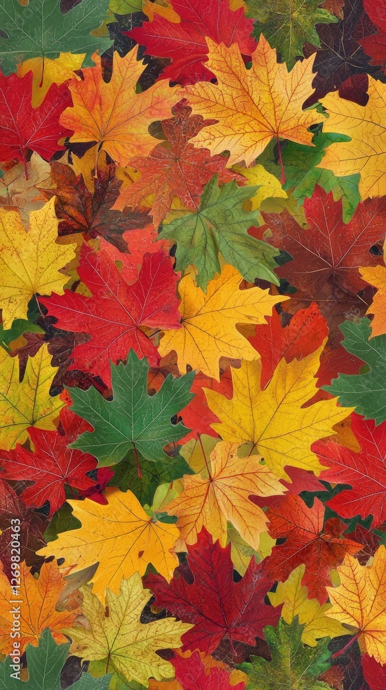 Autumn leaves background, vibrant fall foliage Autumn leaves background, vibrant fall foliage