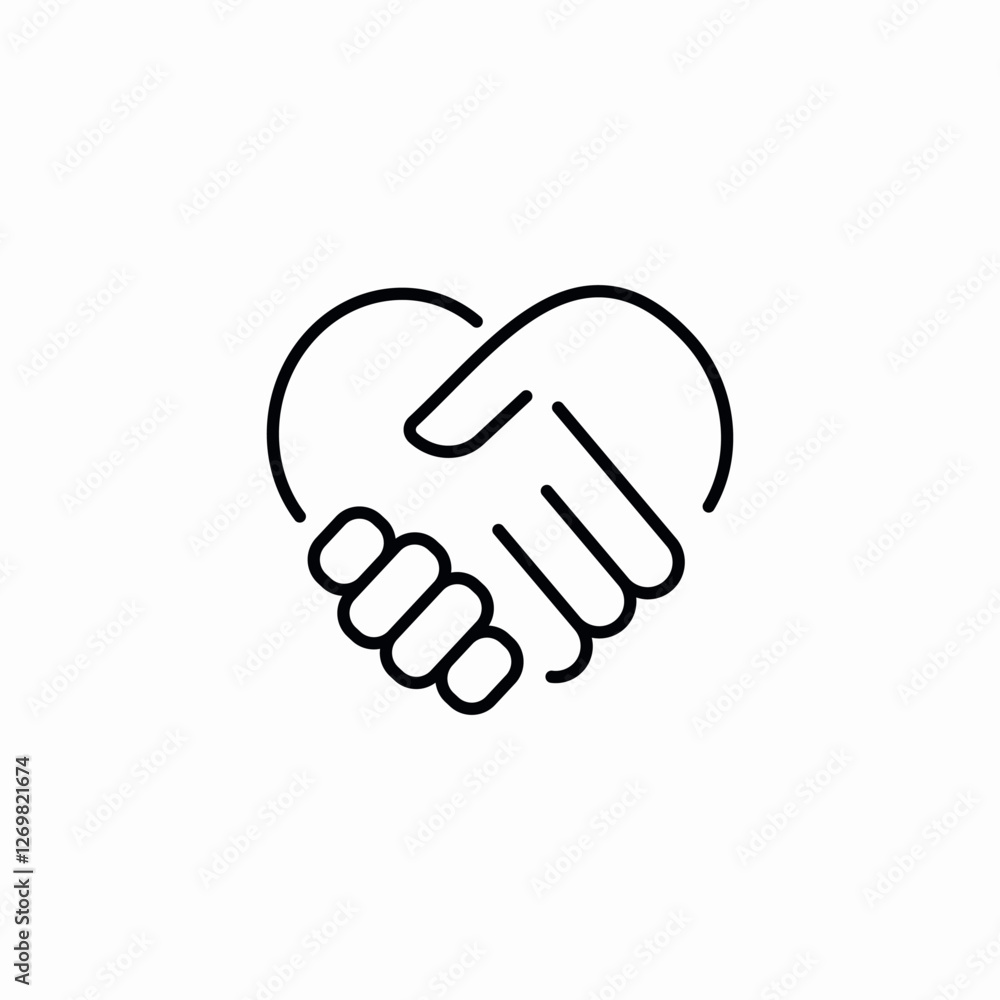 caring agreement icon sign vector caring agreement icon sign vector