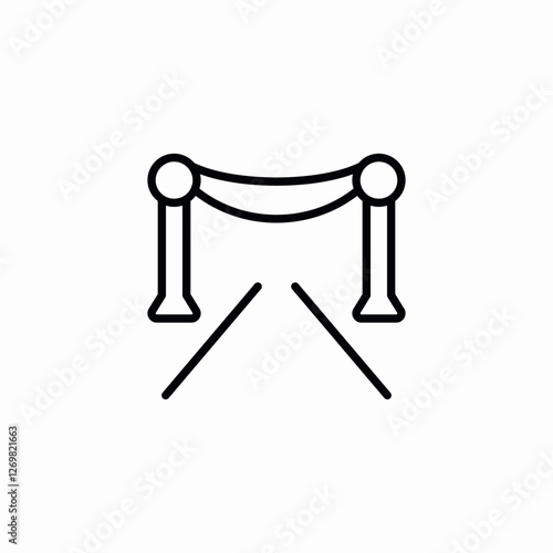 ceremony barrier icon sign vector