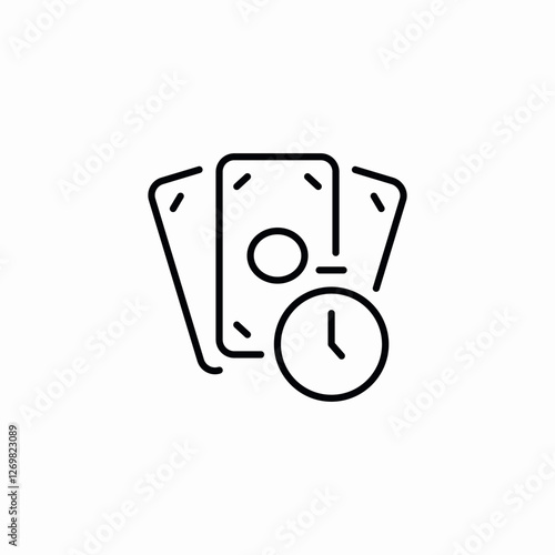 finances timer icon sign vector