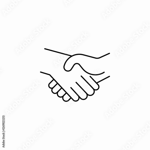 friendly handshake icon sign vector