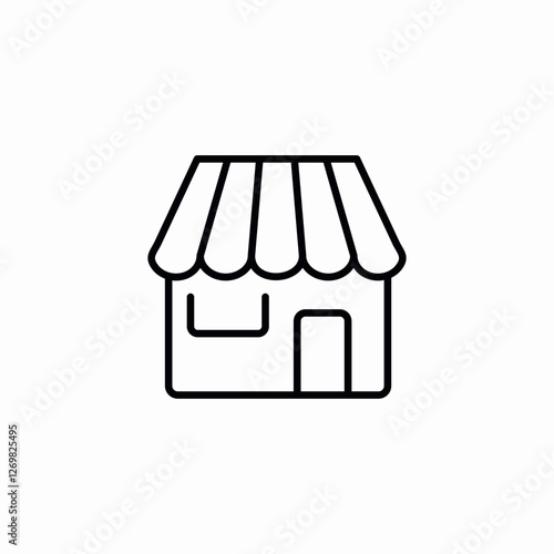 retail shop icon sign vector