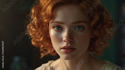 Wallpaper Mural Cinematic red haired beautiful woman Torontodigital.ca