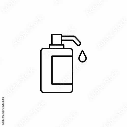 liquid pump bottle icon sign vector