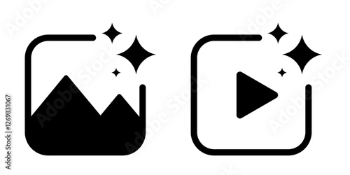Ai generate icon symbol set
