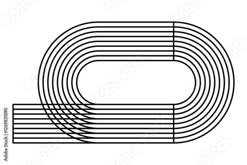 Running track sport simple design