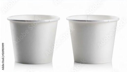 Wallpaper Mural front view of white blank disposable paper sampling cup isolated on white Torontodigital.ca