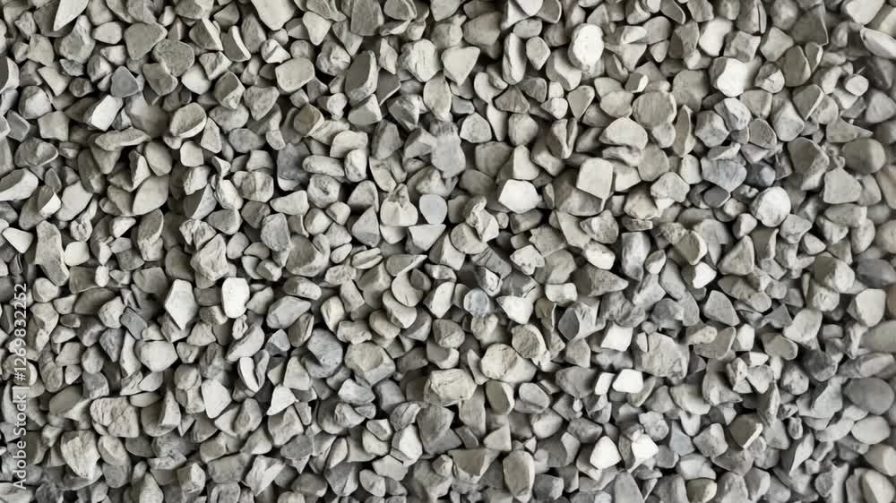 Variety of small gray stones used for construction, landscaping, or decoration, showcasing a natural earthy texture and shape Variety of small gray stones used for construction, landscaping, or decoration, showcasing a natural earthy texture and shape