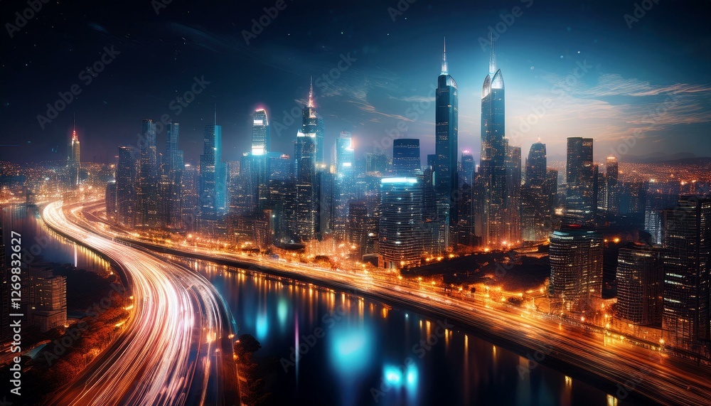Fototapeta premium city night