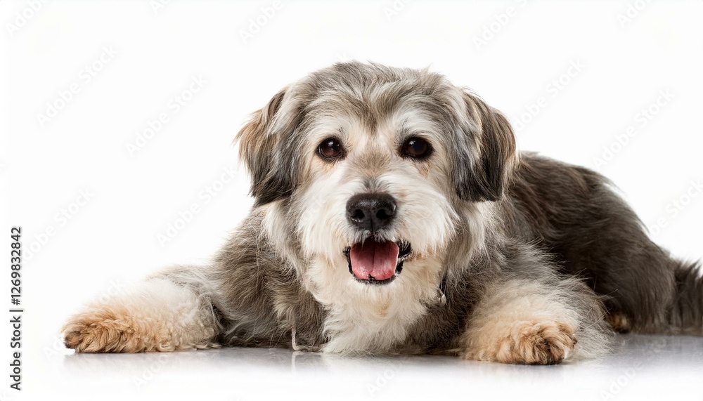 a senior dog isolated on white background a senior dog isolated on white background