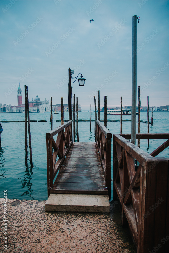 Twilight Over a Venetian Canal: Lanterns and Water Twilight Over a Venetian Canal: Lanterns and Water