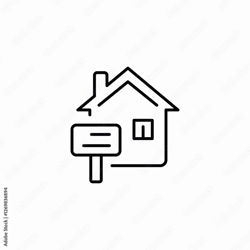 home property announcement icon sign vector home property announcement icon sign vector