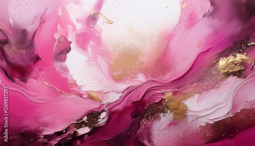 beautiful abstract painting with pink colors generative ai