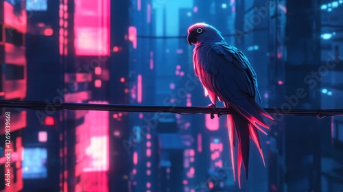 Neon City Parrot: A Cyberpunk Avian Escape