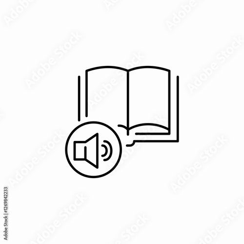 audio digital book icon sign vector