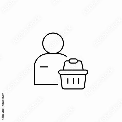 customer shopping icon sign vector