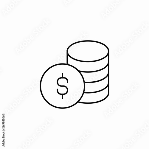 database finances icon sign vector