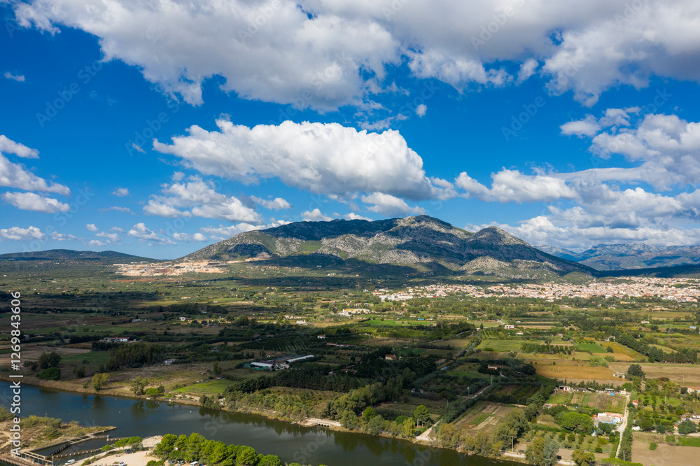 Fototapeta premium Orosei in Europe, Italy, Sardinia, Orosei, in summer, on a sunny day.