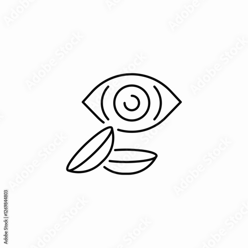 medical contact lenses icon sign vector