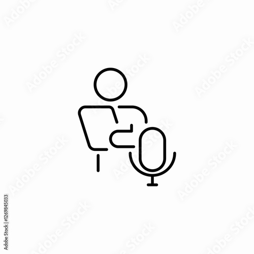 microphone mode icon sign vector