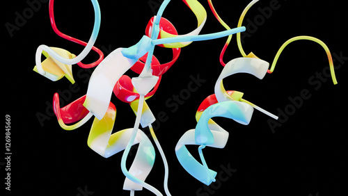 Tableau sur toile Molecular structure of human Insulin like growth factors, biological concept, ch