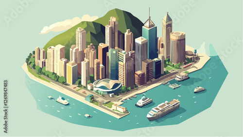 Isometric Hong Kong- A City of Innovation