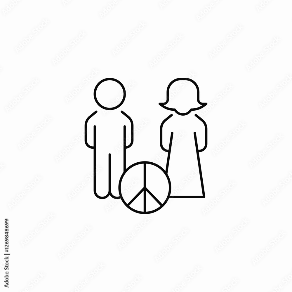 Fototapeta premium peace genders icon sign vector