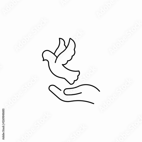 peace freedom icon sign vector