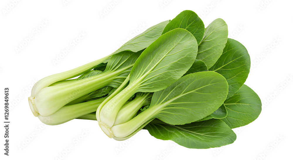 Fresh Bok Choy with Crisp Green Leaves & White Stems – Transparent Background Fresh Bok Choy with Crisp Green Leaves & White Stems – Transparent Background