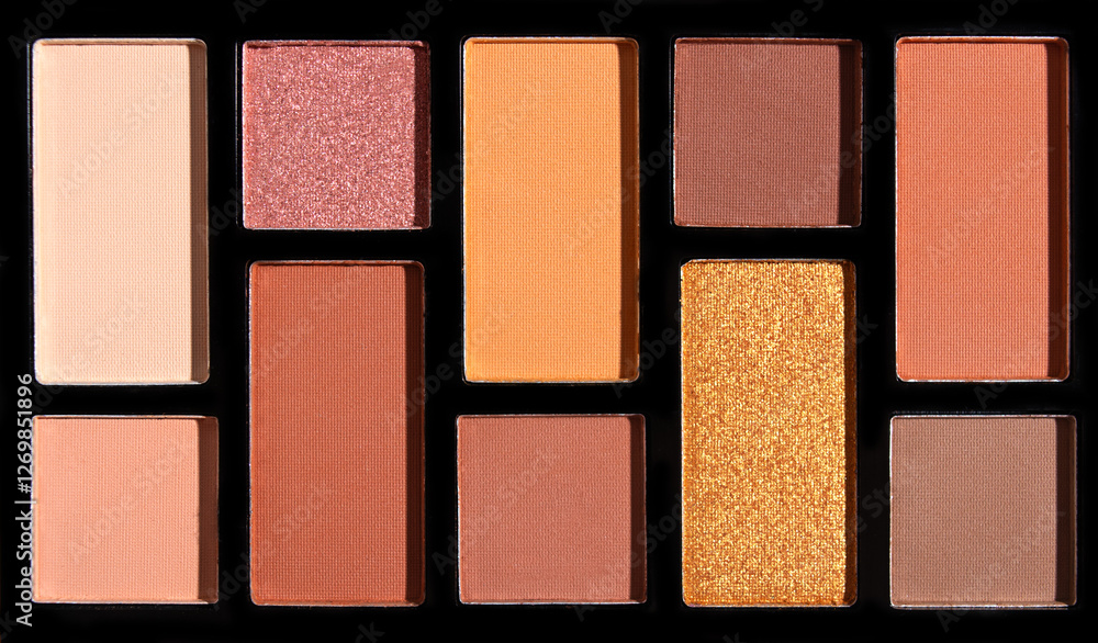 Close-up of eyeshadow palette. Makeup palette set. Makeup. Close-up of eyeshadow palette. Makeup palette set. Makeup.