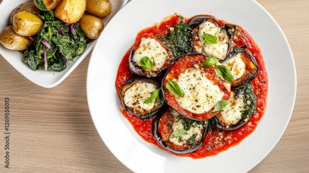 Stuffed Eggplant with Mozzarella and Tomato Sauce: A Culinary Delight Stuffed Eggplant with Mozzarella and Tomato Sauce: A Culinary Delight