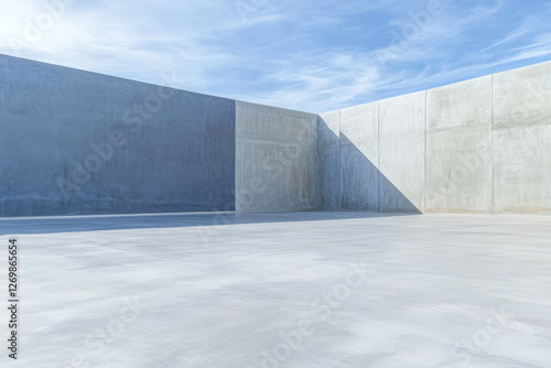 Wallpaper Mural Modern concrete structure with minimalist design and bright sky in the background Torontodigital.ca