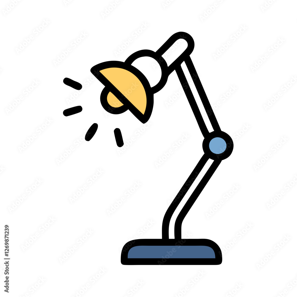 desk lamp isolated on white background, icon sign and symbol desk lamp isolated on white background, icon sign and symbol
