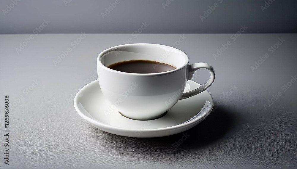 white ceramic coffee cup on a neutral background white ceramic coffee cup on a neutral background