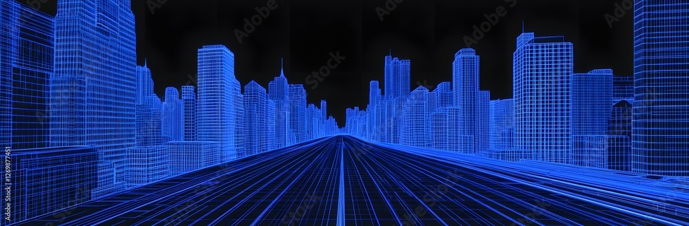 Obraz premium night city lights