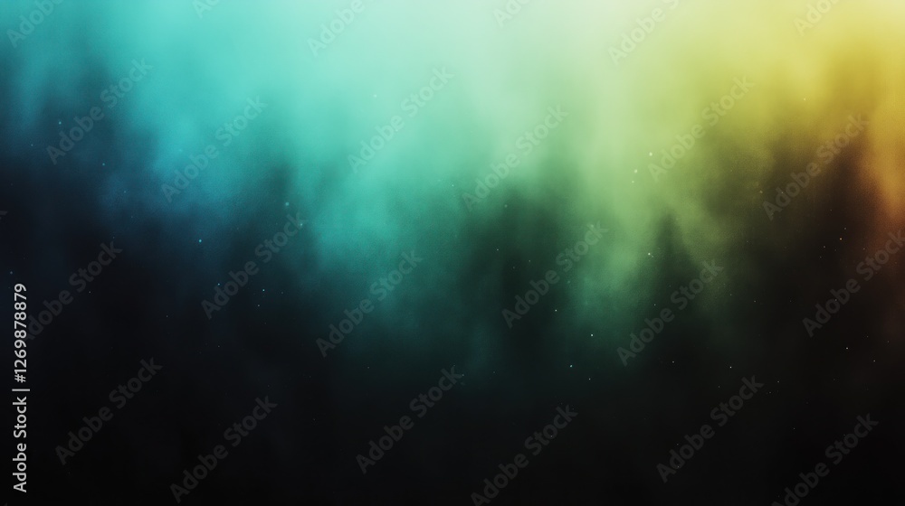 Abstract Nebula Space Background with Turquoise Yellow and Dark Shades Abstract Nebula Space Background with Turquoise Yellow and Dark Shades