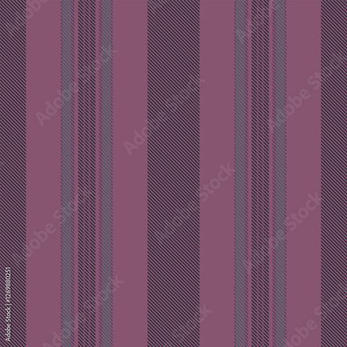 Pnniversary stripe texture textile, bed vertical pattern fabric. Juxury lines background vector seamless in pink and dark colors.
