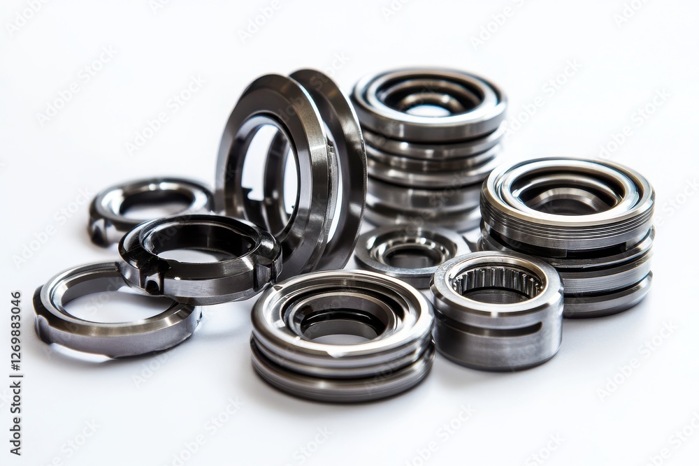 Intricate metal components highlight the beauty of precise engineering craftsmanship isolated on transparent background