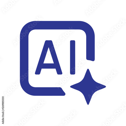 Colorful AI logo design