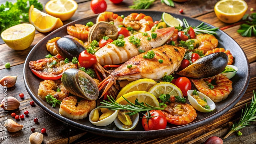 Jumbo Shrimp and Assorted Seafood Served in a Bowl Jumbo Shrimp and Assorted Seafood Served in a Bowl