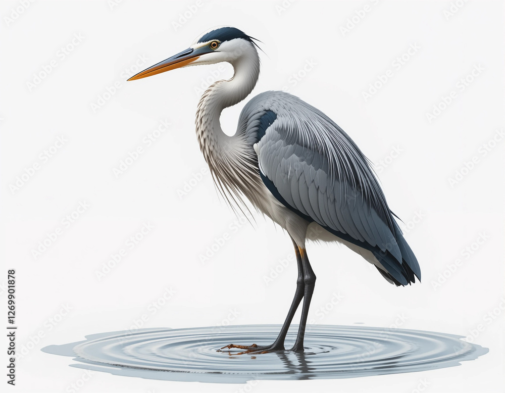 Fototapeta premium Graceful Wader: Heron
