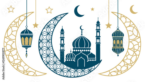 Elegant Ramadan Vector Templates , Islamic Festival Designs for Greetings & Social Media