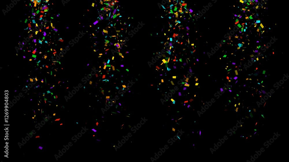 colorful confetti explosion on isolated on transparent background ...