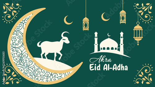 Eid al-Adha Vector Templates , Bakra Eid Celebration Designs for Greetings & Social Media