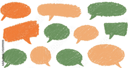 Set of comic speech bubbles. Cartoon vector illustration